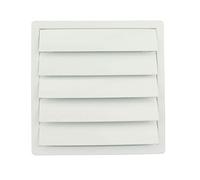Lüftungsgitter Lamellengitter Wetterschutz Kunststoff 170 x 170 mm Ø 120 mm Weiß