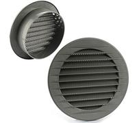 Lüftungsgitter rund Insektenschutz grau Ø 90 mm