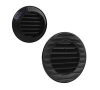 MKK Griglia di ventilazione per esterni, protezione dagli insetti, colore bianco, grigio, marrone, antracite, rosso mattone, 60, 70, 80, 90, 100, 120, 125, 150 mm, nero, Ø 80 mm
