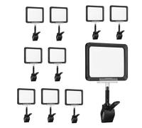 Luejnbogty 10 pz Supporto per cartello a pinza girevole per display del pannello di merce al minuto morsetto supporto per pannello pinza porta etichetta rotante 15 x 11 cm