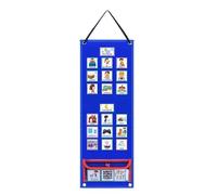 Luejnbogty Planning visivo per bambini. Tabella di routine quotidiana con 70 carte. Tasca per calendario blu. Strumento Di Apprendimento Del Comportamento per Autismo A Scuola.