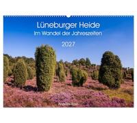 Lüneburger Heide - Im Wandel der Jahreszeiten (Wandkalender 2027 DIN A2 quer), CALVENDO Monatskalender: Zwischen blühender Weite, goldenen Feldern und ... Monat für Monat ihre besondere Naturmagie.