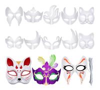 Luenghaoyun 30 maschere in 10 stili fai da te non verniciate bianche sfuse per Mardi Gras Carnevale Party Opera Masquerade Cosplay Dance Party