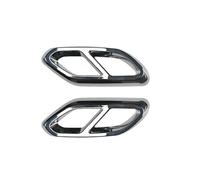 LUEVYM Pezzo di Auto per Benz Classe GLC X254 GLC260 GLC300 AMG 2023-UP Rivestimento di Scarico Marmitta Quad Tip Presa d'Aria Telaio(Silver)