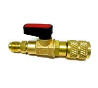 LUFAA 1pc Valvola a Sfera di Controllo del Fluoro Tubo Durevole Tipo di Ago Valvola a Globo Compatibile for R32 Bottiglie di Refrigerante Condizionatore d'Aria Parti