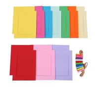 Lufdegim 20 Cornici Portafoto in Carta Kraft, Multicolore, 6inch, Moderne, con Gancio per Appendere, Verticali, per Foto in Carta Colorata, Cartone, Clip