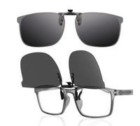 LUFF Occhiali da sole polarizzati Clip-On Cat-Eye per uomini e donne | Protezione UV400, lenti anti-abbagliamento HD, design leggero 8g Flip-Up | Guida sicura, ciclismo e all'aperto