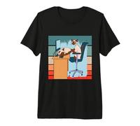 L'Ufficio Domestico dei Gatti Siamesi Lavora dall'ufficio Maglietta Premium