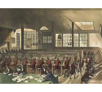L'ufficio postale. Circa 1808. Dopo un lavoro di August Pugin e Thomas Rowlandson nel Microcosmo di Londra pubblicato in tre volumi tra il 1808 e il 1810 da Rudolph Ackermann. Pugin era l'artista