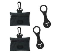 LUFFLOK 4 Pezz Porta Sacchetti Cane Portasacchetti Cane Cacca | Dispenser per Porta Sacchetti Bustine Cacca Cani la Maggior Parte dei Portasacchetti Standard per Rifiuti (Noir)