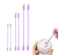 LUFFLOK 6 Spatole Silicone Mini Doppia Punta Spatola Cosmetica (Viola)