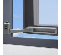 LUFFLOK Limitatore Apertura Finestra, Blocco Finestra per Bambini, Fermafinestre da Interno, Ferma Finestra Aperta Interno, Blocca Tapparelle Antintrusione, non sono necessarie viti o fori (Grigio)