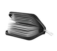 LUFFLOK Porta Carte di Credito Uomo e Donna, Portafoglio Uomo Slim in Finta Pelle PU, Porta Tessere Nero Unisex con Tasche in Plastica, Contiene fino a 20 Carte di Credito, ID, Banca e Business (Nero)