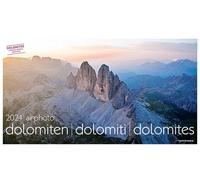 Luftbildkalender Dolomiten-Airphoto dolomiten-Dolomiti-Dolomites. Calendario 2024. Ediz. multilingue