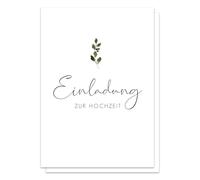 luftundliebe Invito di matrimonio, motivo ramo minimo, "invito al matrimonio, formato DIN A6, set da 10,5 x 14,8 cm, stampati su entrambi i lati, per uomini, donne e coppie