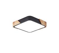 LuFun Plafoniera LED, Lampada da Soffitto 24W, Plafoniere LED Moderne Quadrato in Legno per Soggiorno Cucina Sala da pranzo Corridoio Portico Home office, Bianco freddo 6500K, 30cm*30cm*5cm