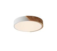 LuFun Plafoniera LED Legno 24W Ø30cm Rotonda Moderna 4000K | Lampada da soffitto in legno ultrasottile 5cm con luce neutra 4000K, ideale per camera, soggiorno, cucina e ufficio