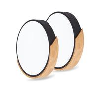 LuFun Plafoniera LED Soffitto Legno Nera 24W Rotonda Ø30cm 2 Pezzi 6500K | Lampada soffitto LED moderna ultra sottile, 2000lm 6500K luce bianca, plafoniera per camera soggiorno cucina corridoio