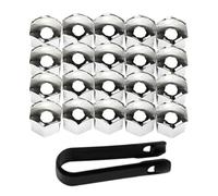Lug - Copri dadi per pneumatici, 20 pezzi, 17 mm, 19 mm, 21 mm, tappi per dadi auto, tappi per bulloni per bordi, protezione per bulloni, protezione antipolvere, protezione per bordo auto, set di dadi