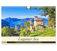 Luganer See - Zwischen Schweizer und Italienischen Alpen (Wandkalender 2026 DIN A4 quer), CALVENDO Monatskalender: Aus- und Ansichten rund um die Perle des Tessin