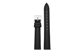 LUGEMA 14mm 16mm 18mm 20mm Cinturino In Vera Pelle Compatibile Con Fossil Compatibile Con Cinturino Citizen Compatibile Con Braccialetto Da Donna DW Blu Cielo Rosa Marrone(Black-silver,12mm)