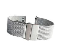 LUGEMA 16mm 18mm 20mm 22mm Cinturino For Orologio Con Cinturino In Maglia Milanese A Sgancio Rapido In Acciaio Inossidabile Con Fibbia Pieghevole In Metallo Accessori For Cinturini Da Polso(Silver,16m