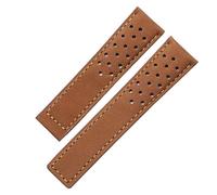 LUGEMA Bracciale In Pelle Di Mucca Opaca Da 22 Mm Compatibile Con TAG HEUER CARRERA Monaco Series Cinturino Da Uomo Cinturino Da Polso Cinturino Vintage Cinturino Marrone (Color : Brown-Strap, Size