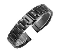 LUGEMA Cinturini For Orologi In Acciaio Inossidabile Da 12 Mm, 14 Mm, 15 Mm, 16 Mm, 17 Mm, 18 Mm, 20 Mm, 21 Mm, 22 Mm, 23 Mm, Cinturino In Metallo Color Oro Rosa(Black,16mm)