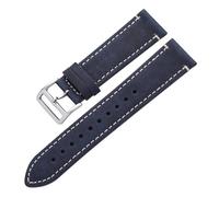 LUGEMA Cinturini For Orologi In Pelle 20mm 22mm Cinturini For Orologi In Pelle Di Mucca Vintage Fibbia For Ardiglione Da Polso(Blue,20mm)