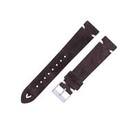 LUGEMA Cinturini for Orologi in Pelle Scamosciata Fatti A Mano for Uomo E Donna 18 Mm 20 Mm Cinturini for Orologi in Pelle Multicolore in Pelle Scamosciata(Dark Brown,20mm)