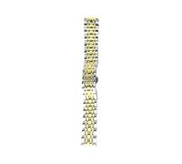 LUGEMA Cinturino For Orologio In Acciaio Inossidabile Massiccio 12 14 15 16 17 18 19 20 21 22 23 24 Mm Cinturino For Orologio Cinturini For Orologi In Metallo Di Ricambio Bracciale Con Perni(Silver Go