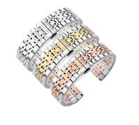 LUGEMA Cinturino For Orologio In Acciaio Inossidabile Massiccio Con Estremità Curva Da 12 Mm, 14 Mm, 16 Mm, 18 Mm, 19 Mm, 20 Mm, 21 Mm, 22 Mm, Fibbia A Farfalla(Silver,22mm)