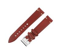 LUGEMA Cinturino For Orologio In Pelle 20mm 22mm Bracciale For Orologio In Pelle Di Mucca Vintage Cinturino For Orologio A Sgancio Rapido(Red Brown,20mm)