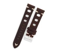 LUGEMA Cinturino For Orologio In Pelle Crazy Horse Retrò Da 18 Mm, 19 Mm, 20 Mm, 21 Mm, 22 Mm, Cinturino For Orologio A Tre Fori, Sgancio Rapido, Braccialetti Da Uomo(Coffee,18mm)