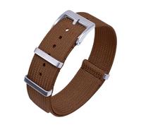 LUGEMA Cinturino In Nylon Da 18 Mm, 20, 22, For Cintura Di Sicurezza, Sportivo Ricambio Resistente For Uomo E Donna(Brown,20mm)