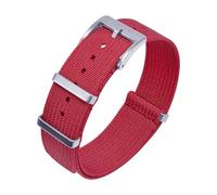 LUGEMA Cinturino In Nylon Da 18 Mm, 20, 22, For Cintura Di Sicurezza, Sportivo Ricambio Resistente For Uomo E Donna(Red,20mm)