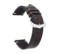 LUGEMA Cinturino In Pelle Cerata E Oleosa Da 18 Mm, 19 Mm, 20 Mm, 21 Mm, 22 Mm, 24 Mm, Cinturino For Orologio Blu E Verde, Accessori Originali For Orologi(Green,24mm)