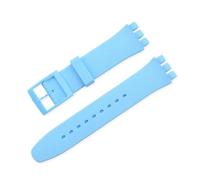 LUGEMA Cinturino In Silicone Compatibile Con Cinturini For Orologi Swatch Da 12 Mm, 16 Mm, 17 Mm, 19 Mm, 20 Mm, Impermeabile, In Gomma, Con Strumenti.(Light blue,17mm)
