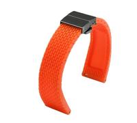 LUGEMA Cinturino In Silicone Impermeabile Nero Bianco Rosso Arancione Blu Cinturino Di Ricambio For Uomo E Donna A Sgancio Rapido(Orange black,16mm)