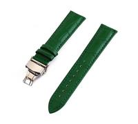 LUGEMA Cinturino In Vera Pelle Con Motivo A Coccodrillo, 12 Mm, 13 Mm, 14 Mm, 15 Mm, 16 Mm, 17 Mm, 18 Mm, 19 Mm, 20 Mm, 21 Mm, 22 Mm, 24 Mm, Cinturino For Orologio Da Donna E Uomo(Green,15mm)