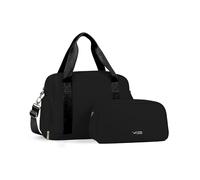 Lugg Jetset 3 pezzi - Ryanair 40 x 25 x 20 cm borsa da cabina rigida con ruote staccabili, borsone e borsa da toilette per bagaglio a mano leggero compagnia aerea, Nero, Duffle & Toiletry Bag, Colore