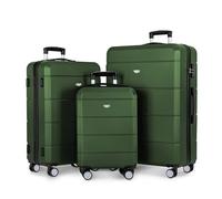 LUGG Set di valigie da viaggio Jetset da 15", 20", 28", 40 cm e 3 pezzi con guscio rigido, resistenti e leggeri, con serratura TSA sicura, ruote lisce a 360°, tasche interne, approvato dalle compagnie
