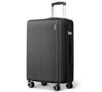 LUGG Vacay - Valigia in ABS con serratura a rientranza TSA, maniglia in alluminio, ruote girevoli a 360°, materiale resistente all'acqua e durevole, compatibile con le compagnie aeree, Ombra