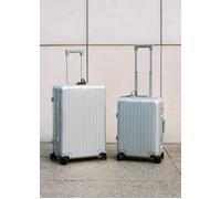 LUGGAGE ALUMINIUM - Valigia Rigida In Alluminio Con Lucchetto TSA E Ruote Multidirezionali Argento