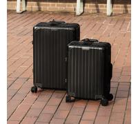 LUGGAGE ALUMINIUM - Valigia Rigida In Alluminio Con Lucchetto TSA E Ruote Multidirezionali Nero