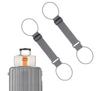 Luggage Connector Straps, Adjustable Luggage Connector Straps for Suitcases, Multi-Use Elastic Fastening (Gray)