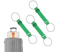Luggage Connector Straps, Multi Use Strong Adjustable Luggage Connector Straps for Stacking & Easy Handling (Green,3pcs)