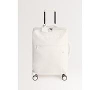 LUGGAGE STUDIO SOFT - Valigia Morbida In Poliestere Con Lucchetto TSA E Ruote Multidirezionali Bianco Panna