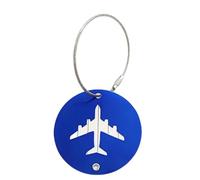Luggage Tags | Badge Holders With Clip | Round Identifiers Travel Bag Tags | Metal Double Sided | Airplane Design Name Card Luggage For Travel Suitcases Outdoor Fun Roam