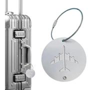 Luggage Tags - Travel Suitcase Security Card, Circular Address Identification Device, 17 Centimetre Rope Locking Loop Fastener, Protective Information Privacy Bar | Tracker for Backpackers & Commuters